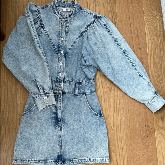 Mango denim dress, size XS, worn once, like new - Picture 3 of 11
